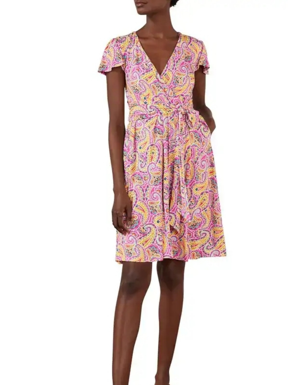 Boden Evangeline Jersey Wrap Dress Paisley Size 6